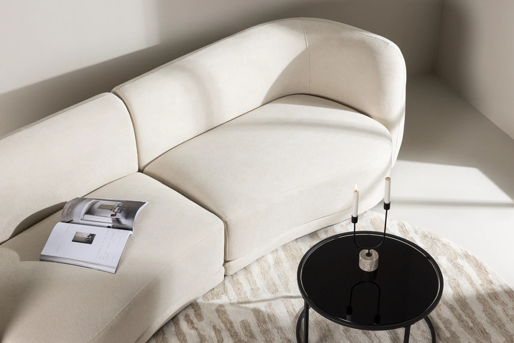 Venture Design Sofa, Cielo 3-vietės, 91x268x80 cm, kreminė