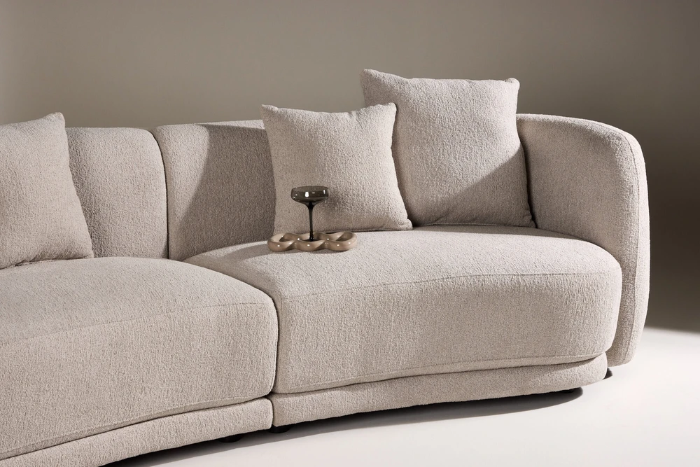 Venture Design Sofa, Cielo 3-vietės, 91x268x80 cm, Bėžmėlyna