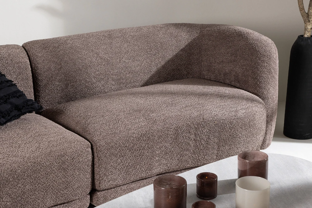 Venture Design Sofa, Cielo 3-vietės, 91x268x80 cm, Ruda