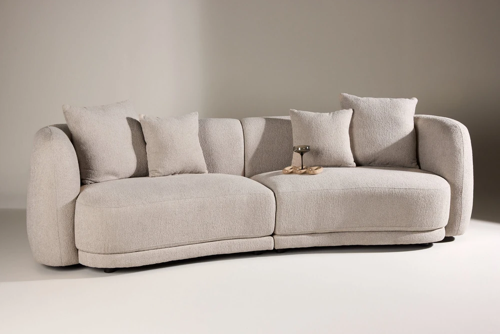 Venture Design Sofa, Cielo 3-vietės, 91x268x80 cm, Bėžmėlyna