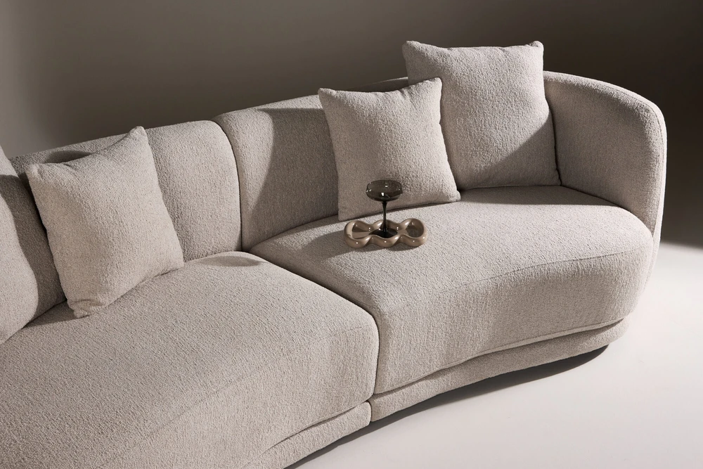 Venture Design Sofa, Cielo 3-vietės, 91x268x80 cm, Bėžmėlyna