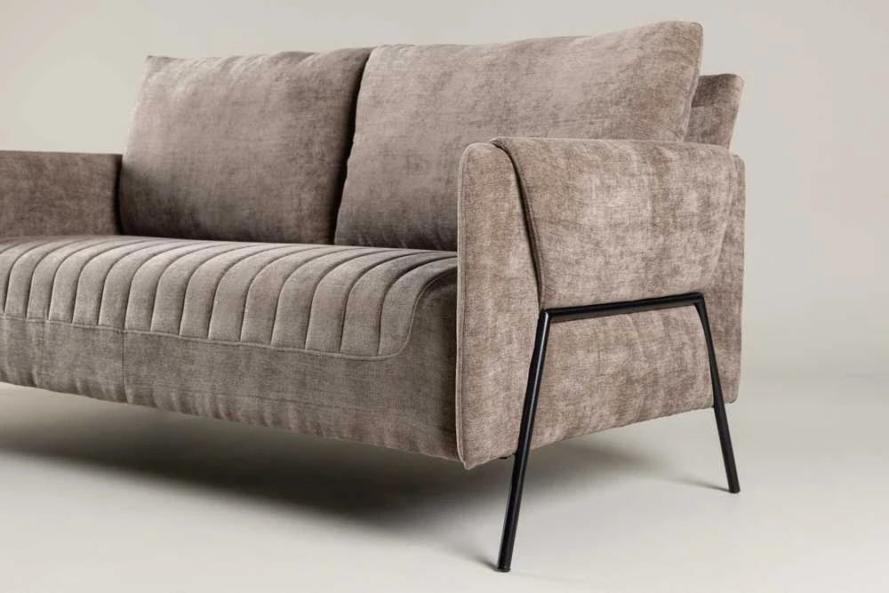 Sofa, Indigo 2 vietų, 77x165x85 cm, ruda spalva