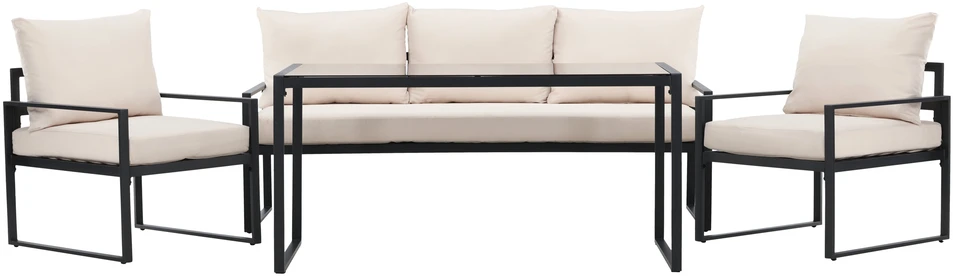 Venture Design Sofa komplektas Catania Juoda Smėlio spalvos