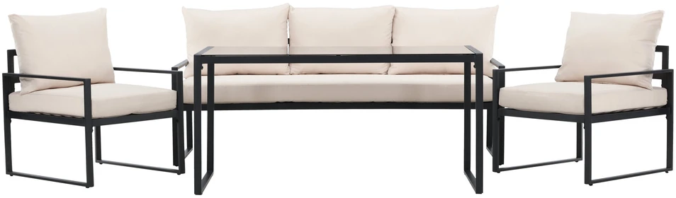 Venture Design Sofa komplektas Catania Juoda Smėlio spalvos
