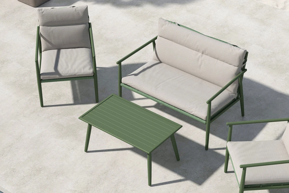 Venture Design Sofa komplektas Mazzaro žalia smėlio spalvos plienas