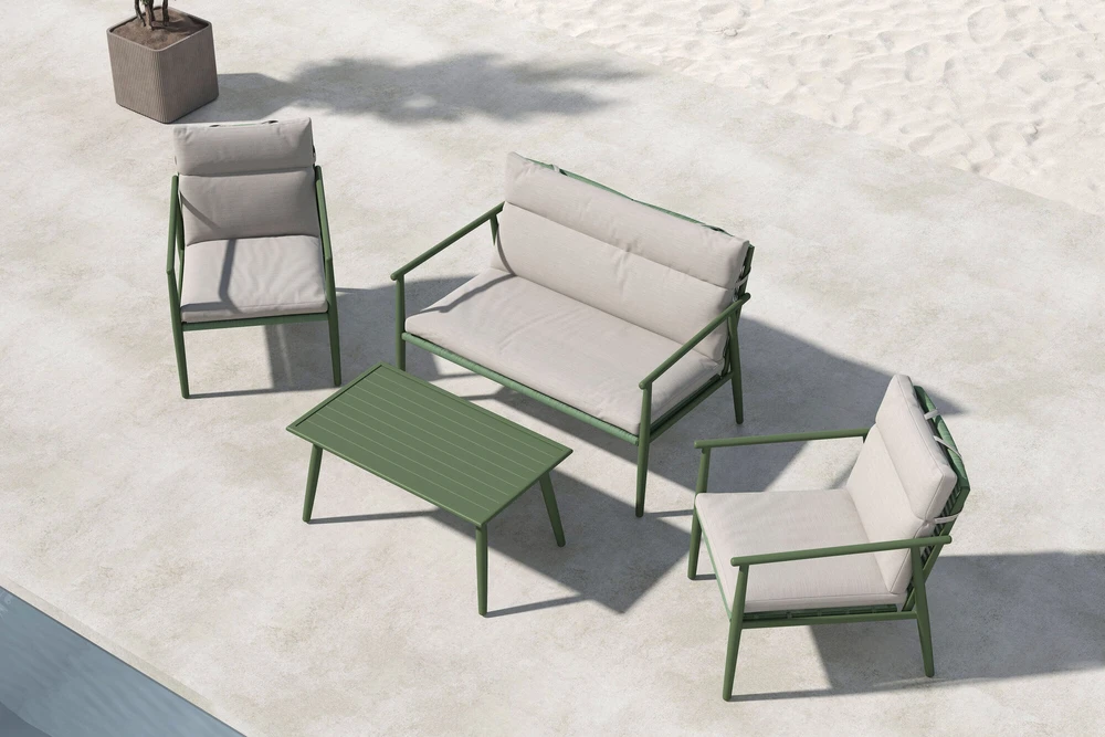 Venture Design Sofa komplektas Mazzaro žalia smėlio spalvos plienas