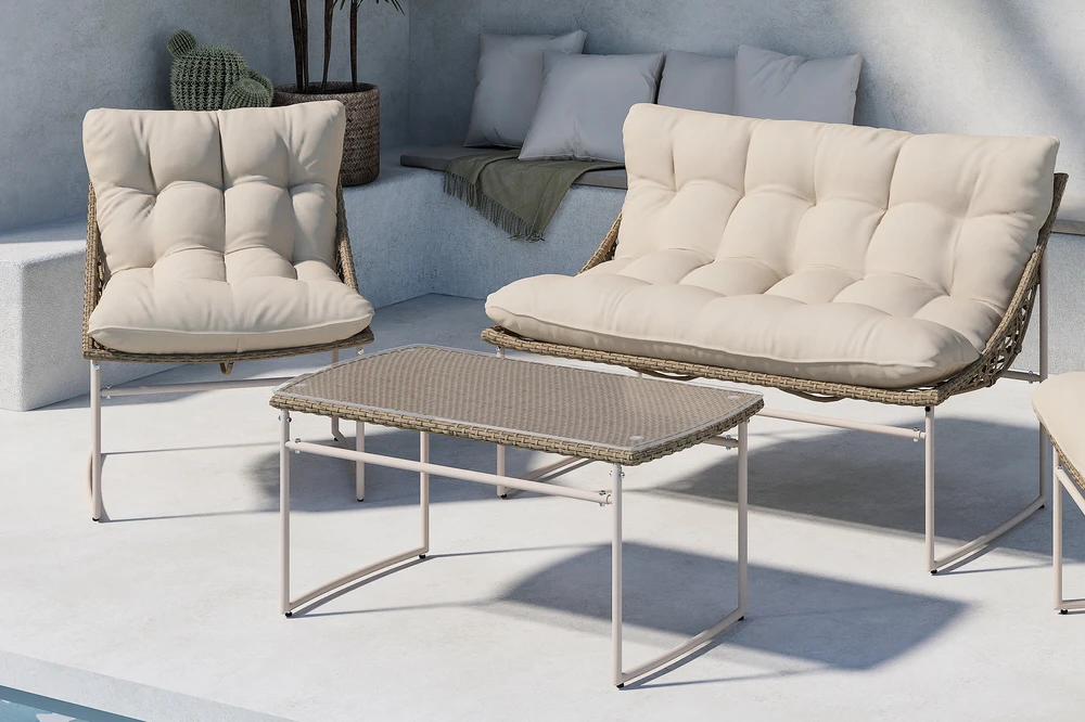 Venture Design Sofa komplektas Tina smėlio spalvos