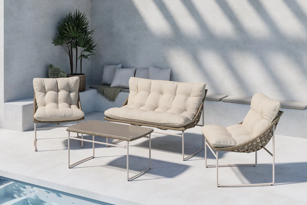 Venture Design Sofa komplektas Tina smėlio spalvos