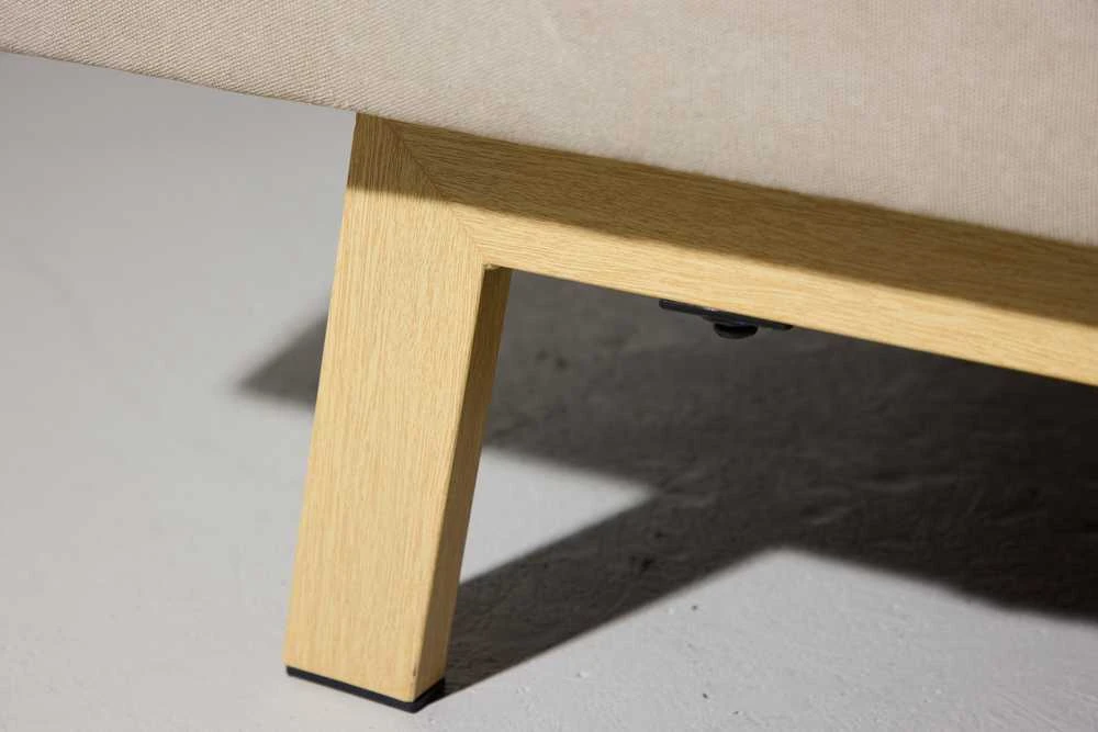 Venture Design Sofa-lova Bodil, smėlio spalvos linas, plieno rėmas
