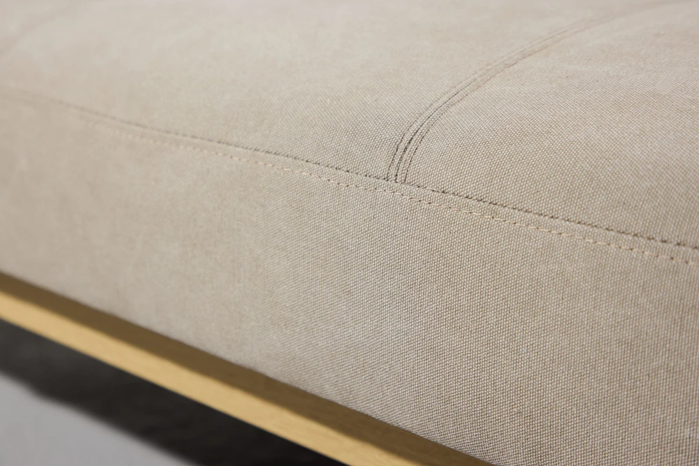Venture Design Sofa-lova Bodil, smėlio spalvos linas, plieno rėmas