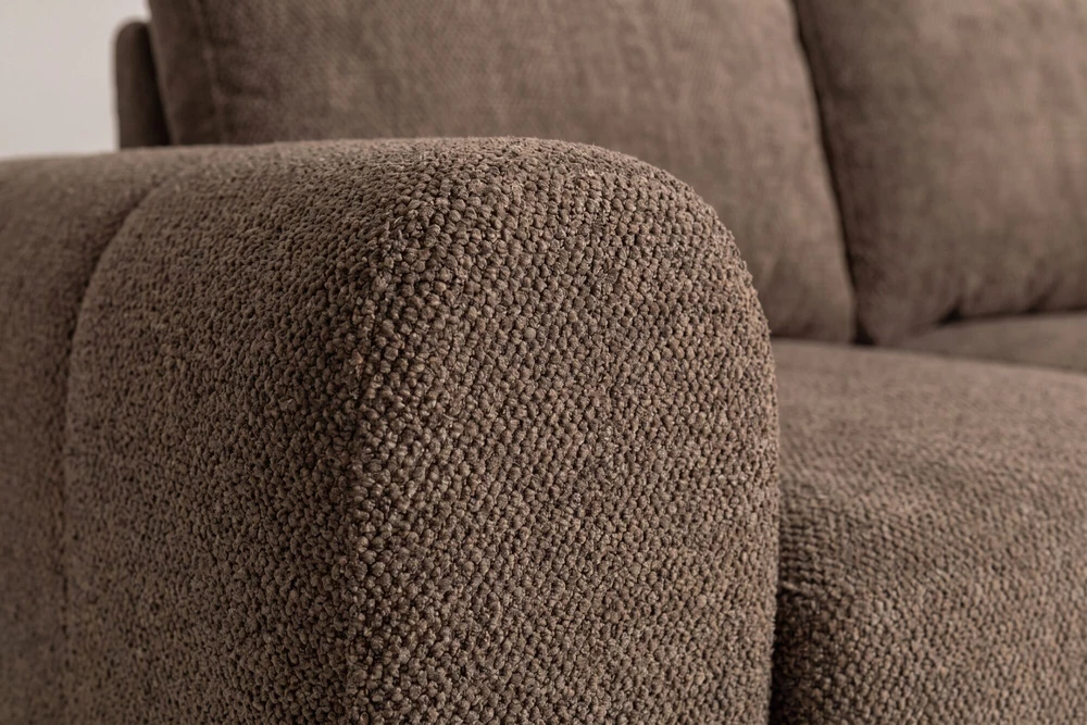 Venture Design sofa-lova Teo, kairiąja gulimąja dalimi, ruda
