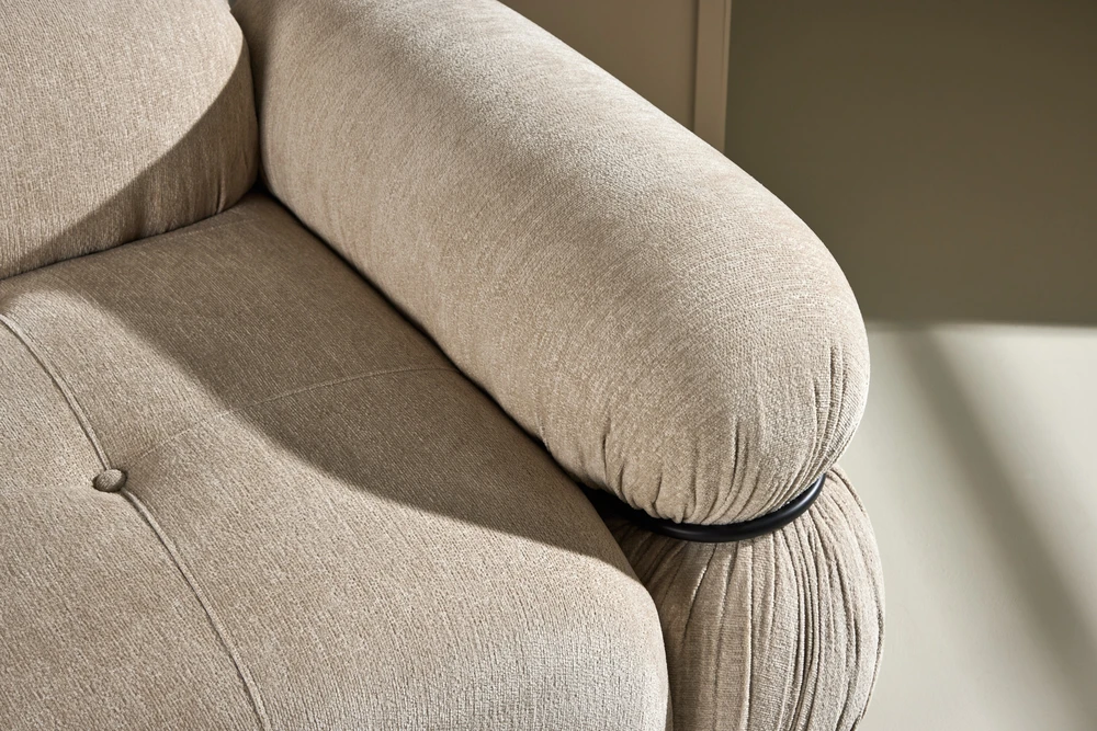 Venture Design Sofa Mika Modulinė Kampinė Kairė 68x64x45 cm Smėlio spalvos