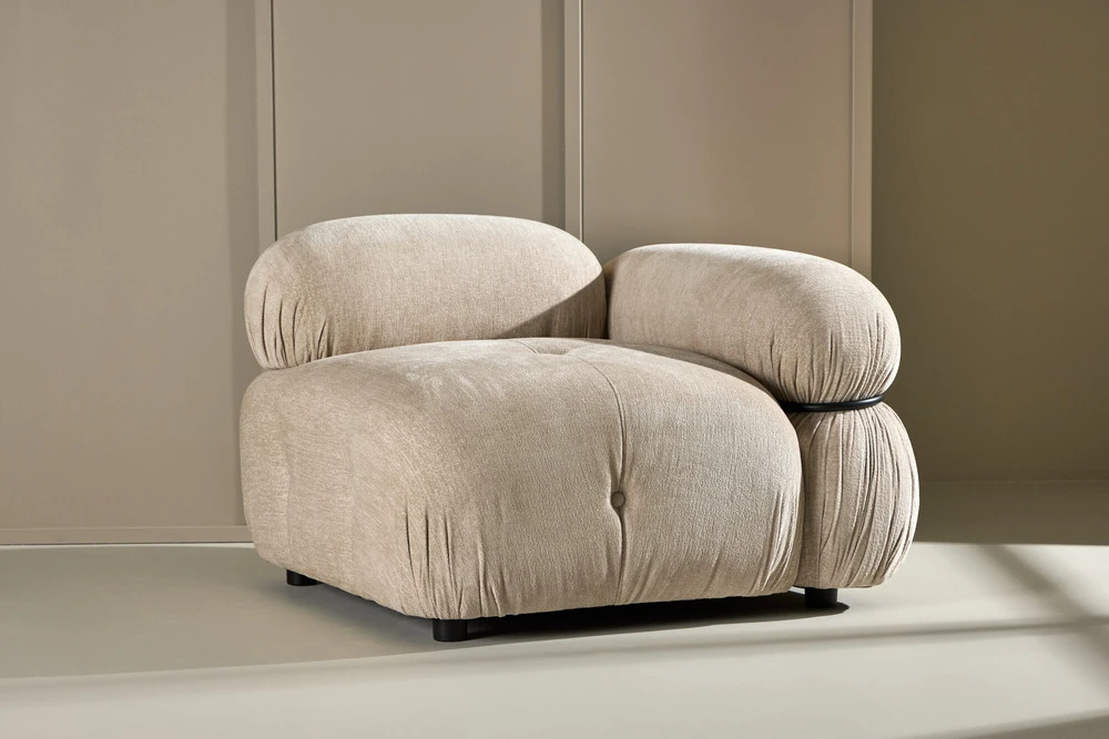Venture Design Sofa Mika Modulinė Kampinė Kairė 68x64x45 cm Smėlio spalvos
