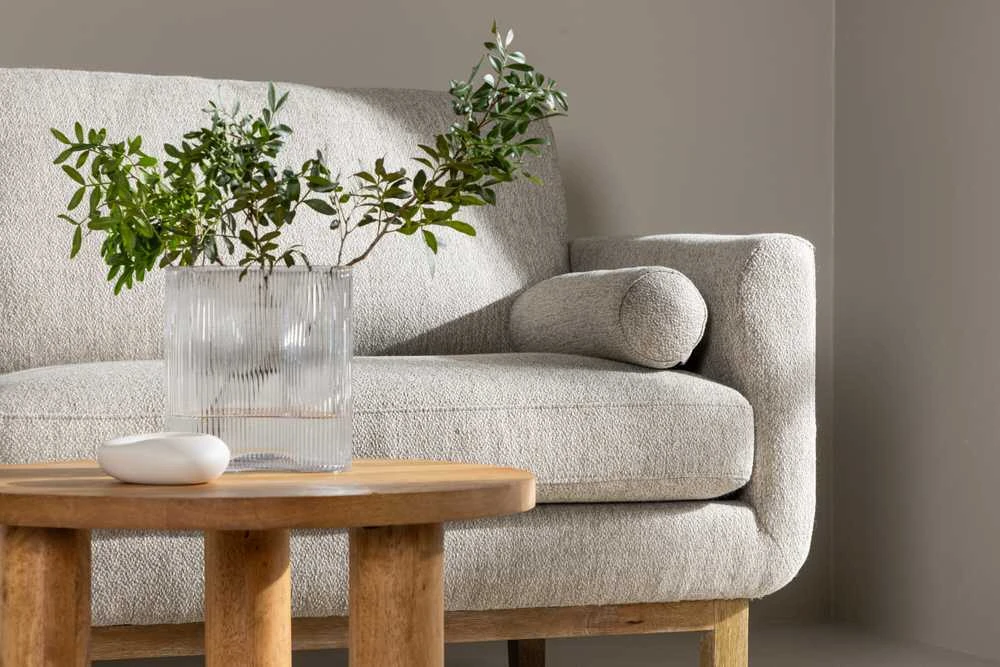Sofa, Olympos 3-vietės, 88x214x90 cm, kreminė