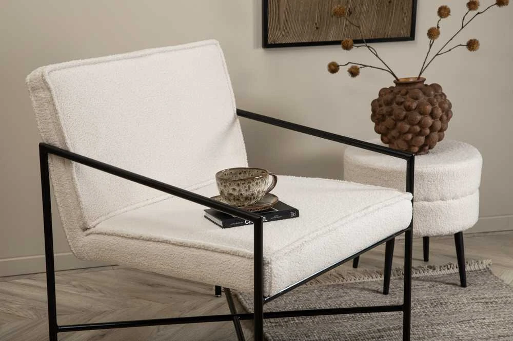 Fotelis Venture Design Sofa, Rakel viengulė, 65x78x66 cm, Balta