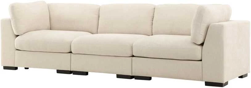 Venture Design Sofa Salerno 227x67 cm Smėlio spalvos poliesteris
