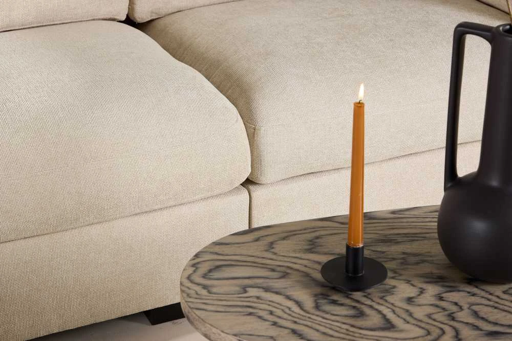 Venture Design Sofa Salerno 227x67 cm Smėlio spalvos poliesteris