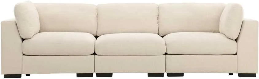 Venture Design Sofa Salerno 227x67 cm Smėlio spalvos poliesteris