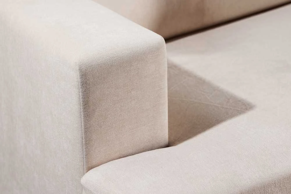 Venture Design Sofa Sani 3 vietų, greige chenilas, fanera, metalas