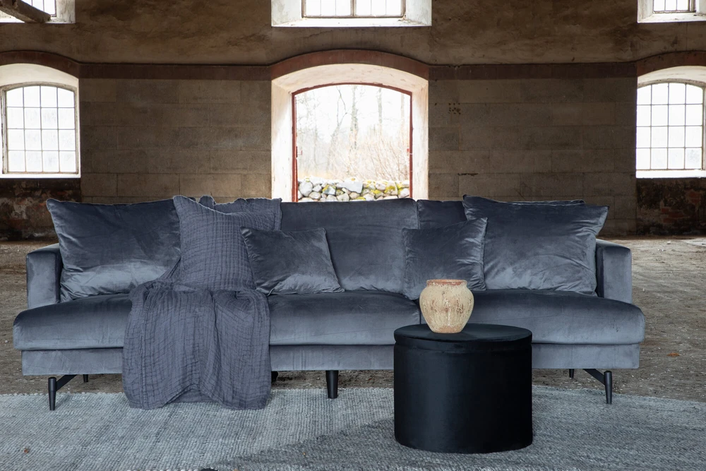 Venture Design Sofa, Sofia, 255x56 cm, Tamsiai pilka