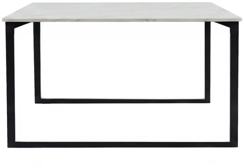 Venture Design Sofa staliukas Estelle 120x60x36 cm, juodas su balto marmuro imitacija