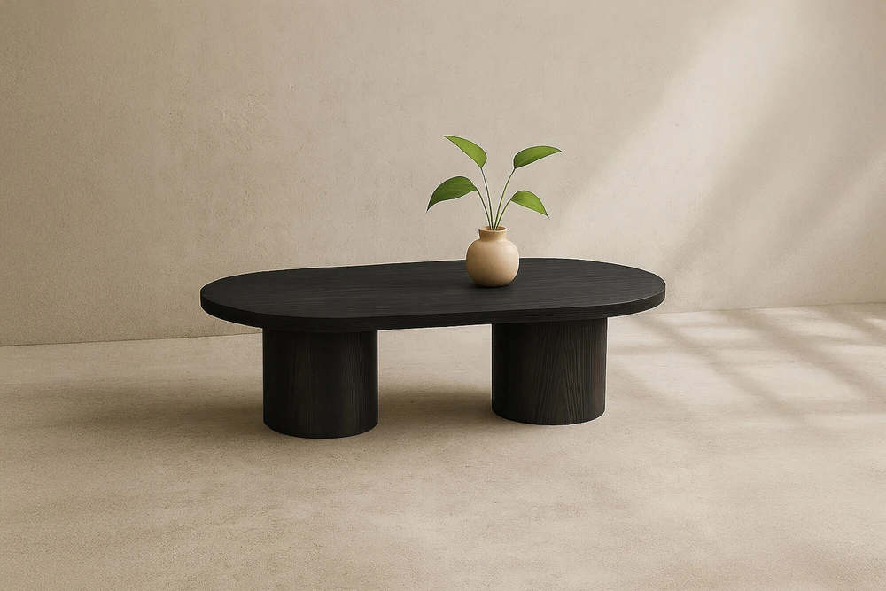 Venture Design Sofa staliukas Narvik 32x120x60 cm Juodas MDF