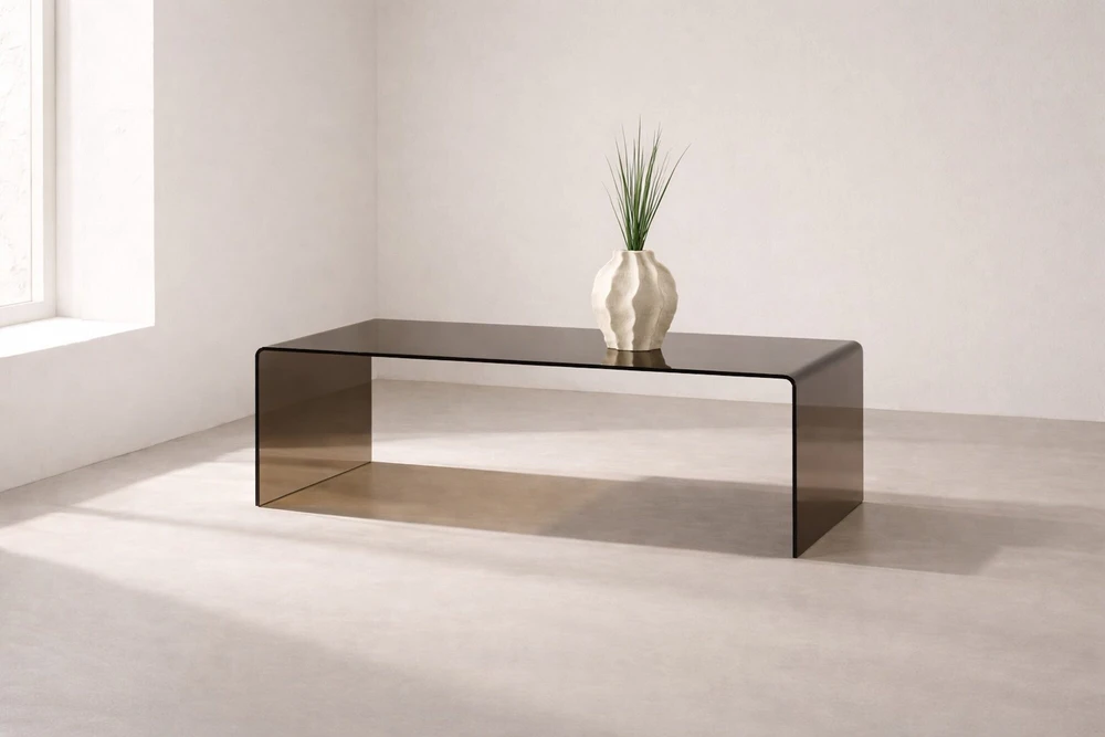 Venture Design Sofa staliukas Telemark 120x60x41 cm Rudas Stiklas