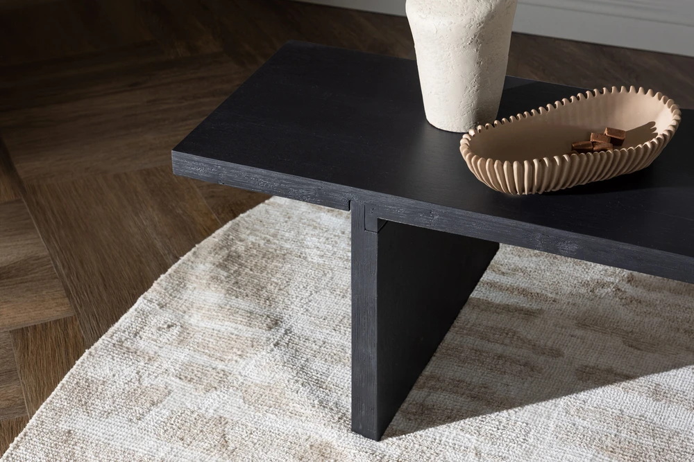 Venture Design Valgomasis stalas, Kopenhaga, ⌀140 cm, Juodas, Kėdė, Limhamn, 54x76 cm, Pilka