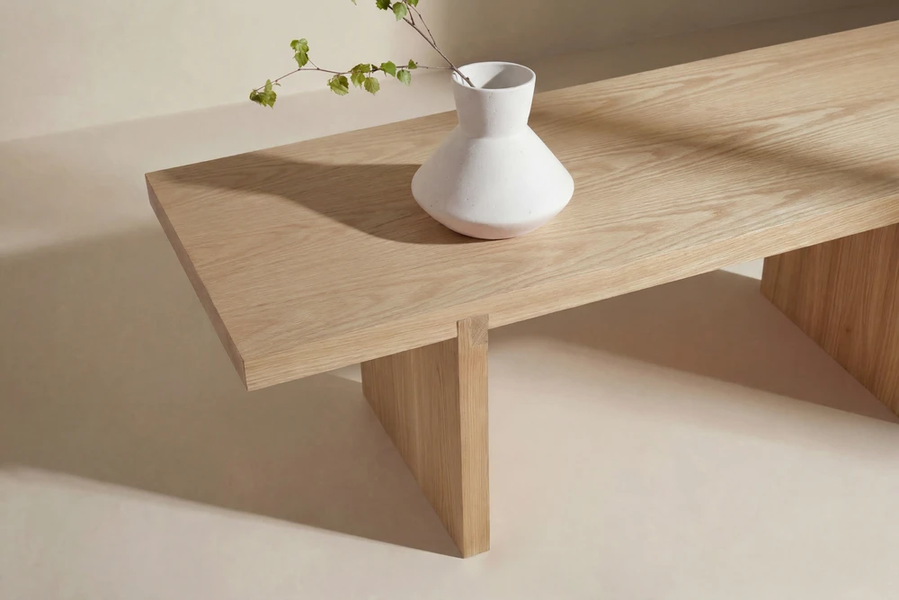 Venture Design Sofa staliukas Yakunik 120x38 cm, gummedis, natūralus MDF