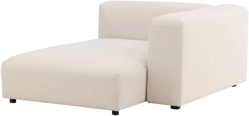Venture Design Sofa su chaise longue Mavi 105x142 cm smėlio spalvos linas