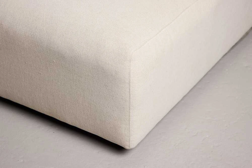 Venture Design Sofa su chaise longue Mavi 105x142 cm smėlio spalvos linas
