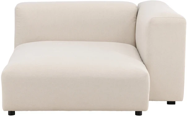 Venture Design Sofa su chaise longue Mavi 105x142 cm smėlio spalvos linas