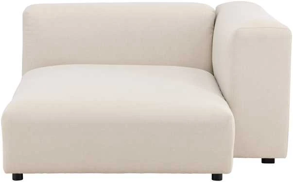 Venture Design Sofa su chaise longue Mavi 105x142 cm smėlio spalvos linas