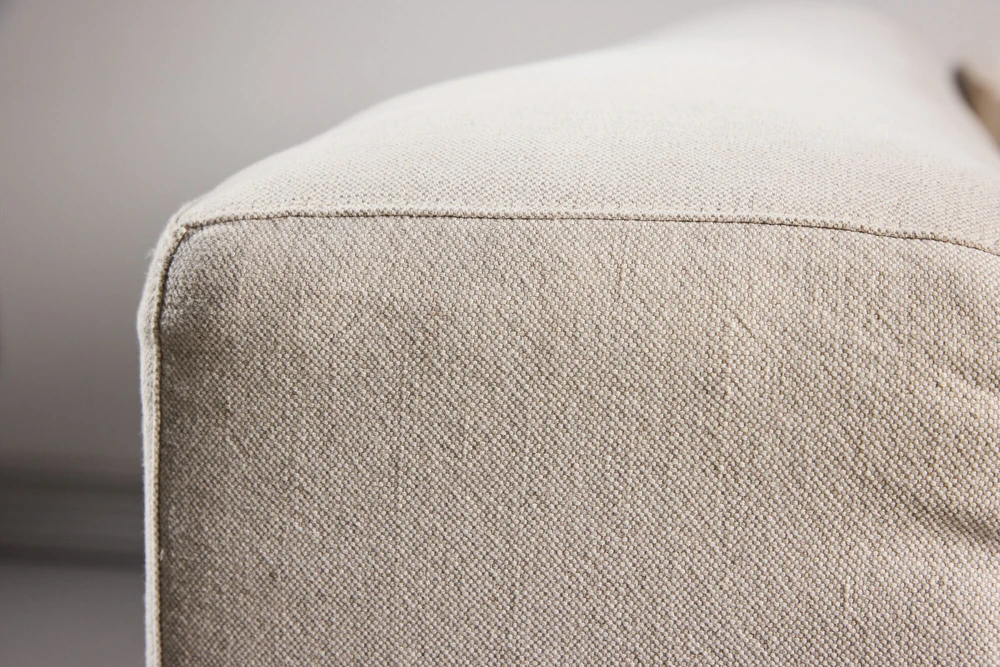 Venture Design Sofa su chaise longue Mavi 105x142 cm smėlio spalvos linas