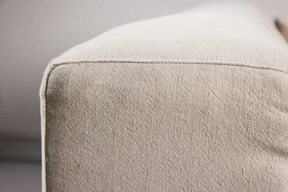 Venture Design Sofa su chaise longue Mavi 105x142 cm smėlio spalvos linas