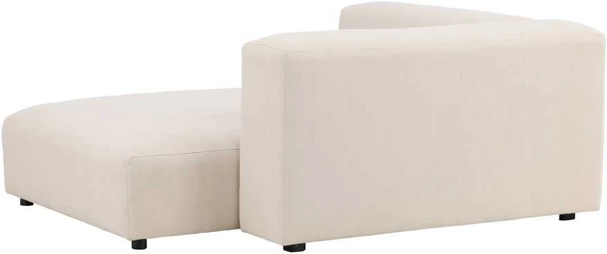 Venture Design Sofa su chaise longue Mavi 105x142 cm smėlio spalvos linas
