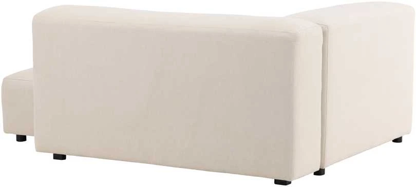 Venture Design Sofa su chaise longue Mavi 105x142 cm smėlio spalvos linas