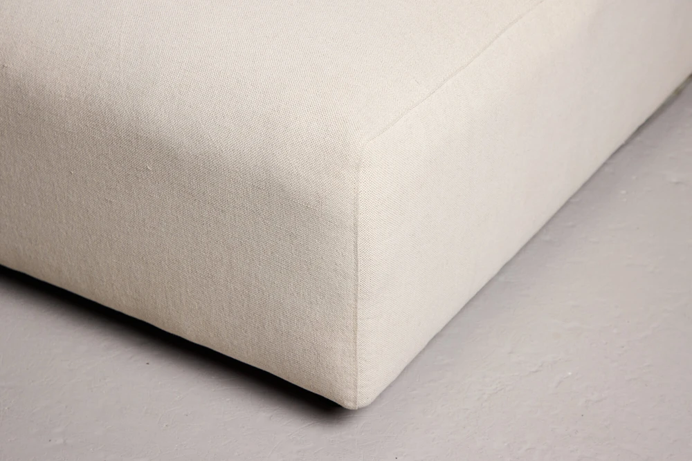 Venture Design Sofa su chaise longue Mavi 105x142 cm smėlio spalvos linas