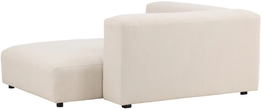 Venture Design Sofa su chaise longue Mavi 105x142 cm smėlio spalvos linas