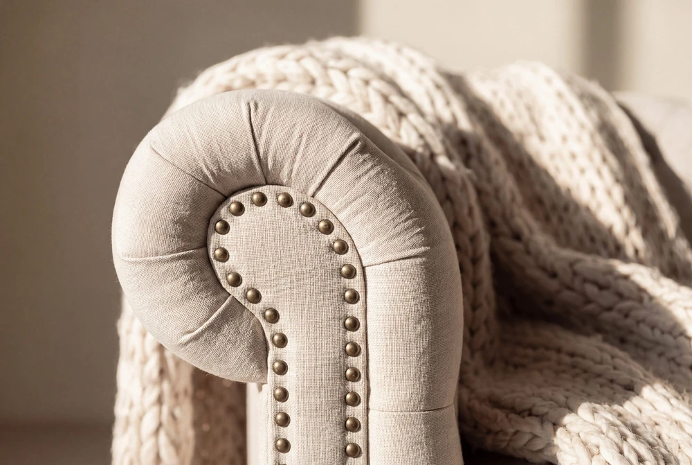 Venture Design Sofa Velvet, 3 vietų, bėžinė/juoda, poliesterinis aksomas