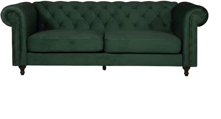 Venture Design Sofa Velvet, 3 vietų, samanų žalio aksomo audinys
