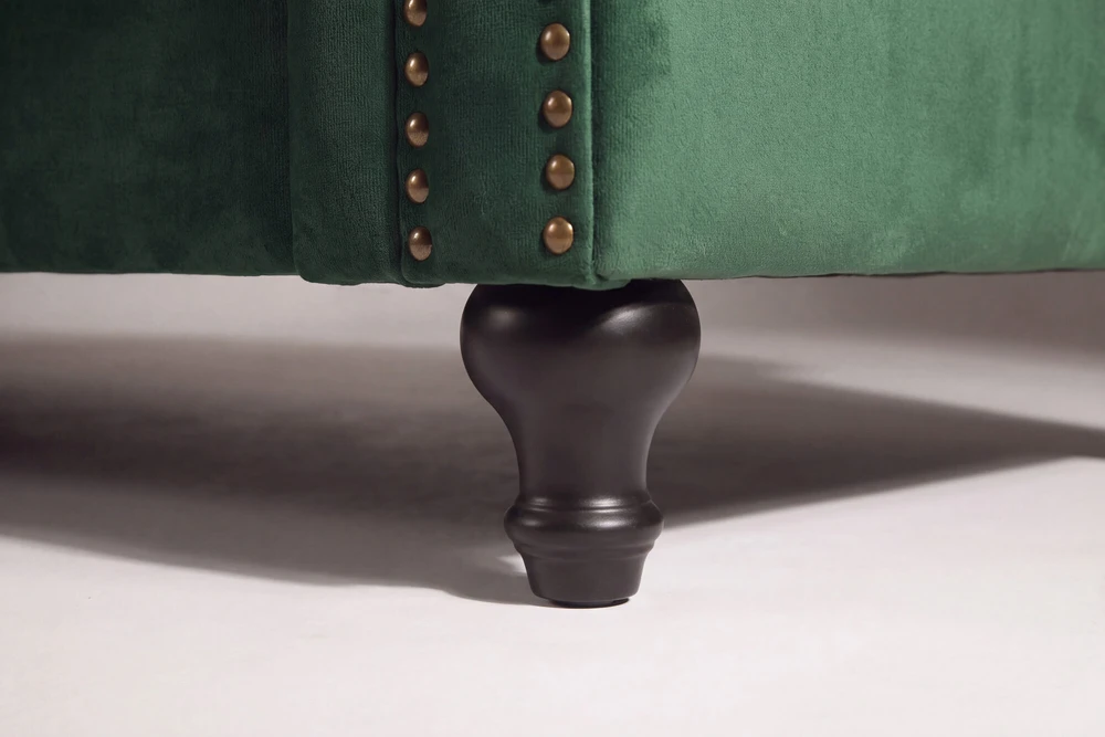 Venture Design Sofa Velvet, 3 vietų, samanų žalio aksomo audinys