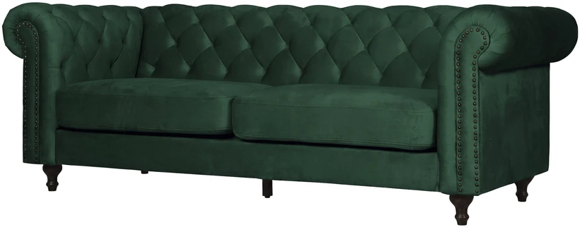 Venture Design Sofa Velvet, 3 vietų, samanų žalio aksomo audinys