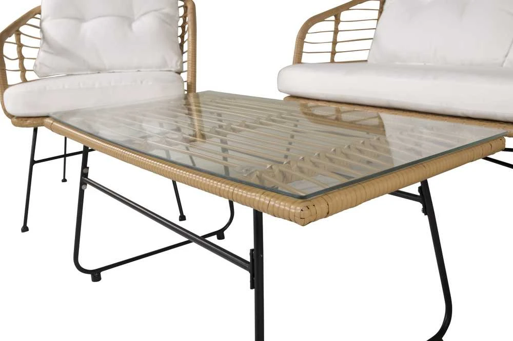 Venture Design Sofos grupė, Viga Soffgrupp, Stalas: 40x69x50 cm Kėdė: 82x76x70 cm Sofa: 81,5x76,5x127 cm, Natūrali