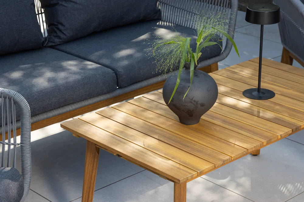 Venture Design Sofos komplektas Chania pilka, akacijos mediena