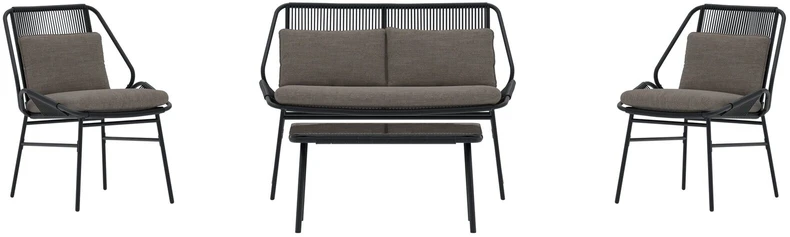 Venture Design Sofos komplektas, juoda, ruda
