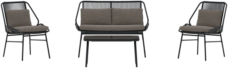 Venture Design Sofos komplektas, juoda, ruda