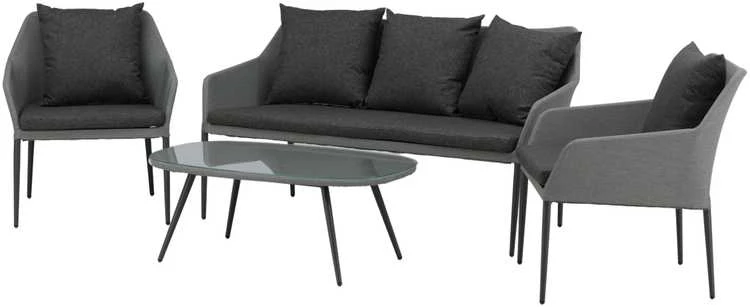 Venture Design Sodo baldų komplektas, Spoga, 75x79x72 cm, Juoda
