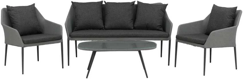 Venture Design Sodo baldų komplektas, Spoga, 75x79x72 cm, Juoda