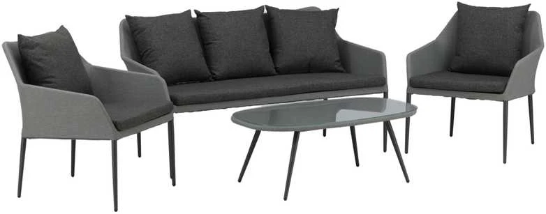 Venture Design Sodo baldų komplektas, Spoga, 75x79x72 cm, Juoda